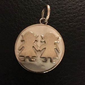 Silver 950 charm/pendant two daughters